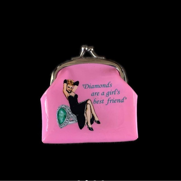 unknown Handbags - Retro Pink coin purse, rockabilly gifts